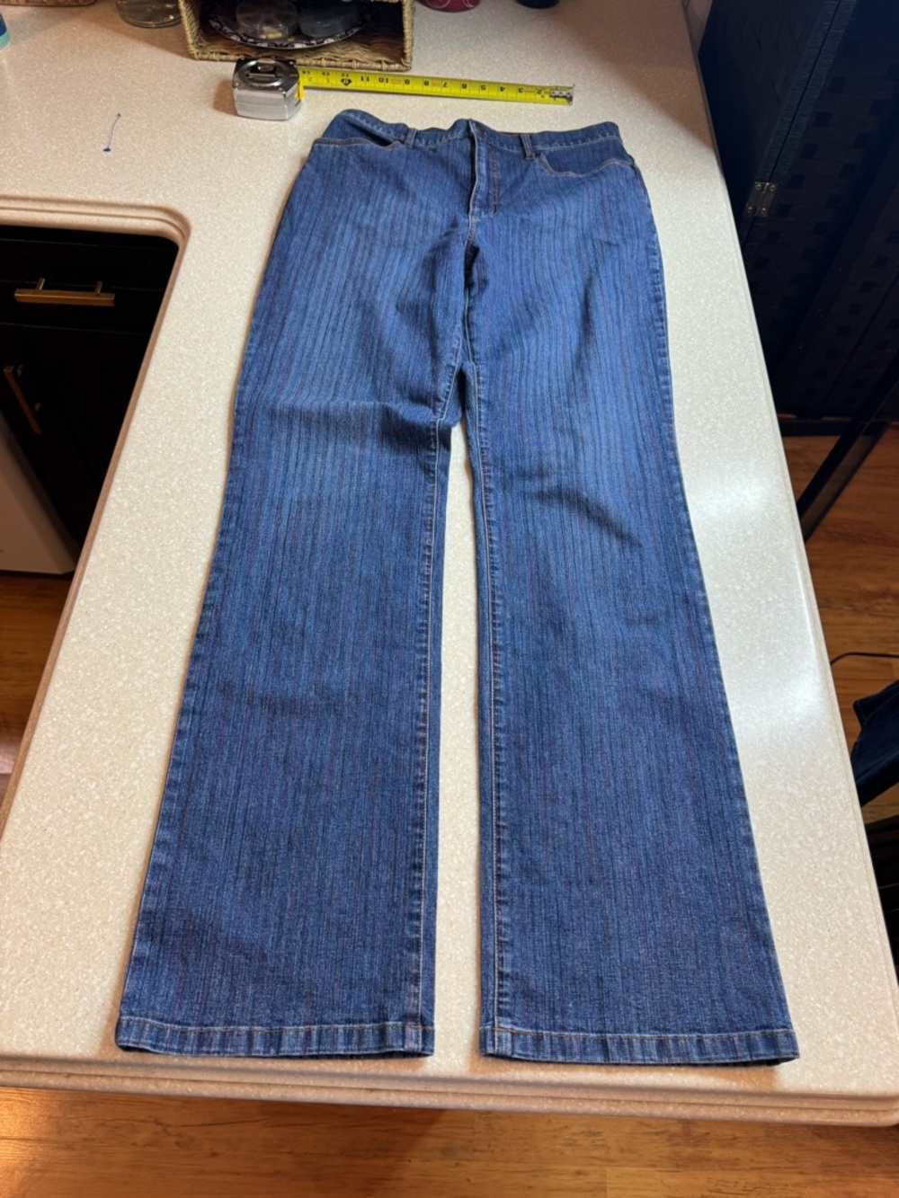 French Dressing Jeans.. pin striped straight leg (8)